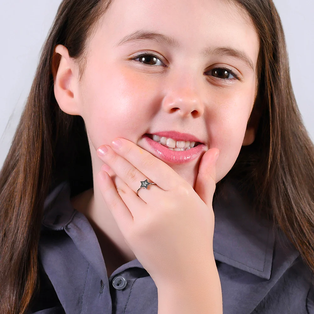 ANELLO BAMBINA IN ACCIAIO CON STELLA - Image 3