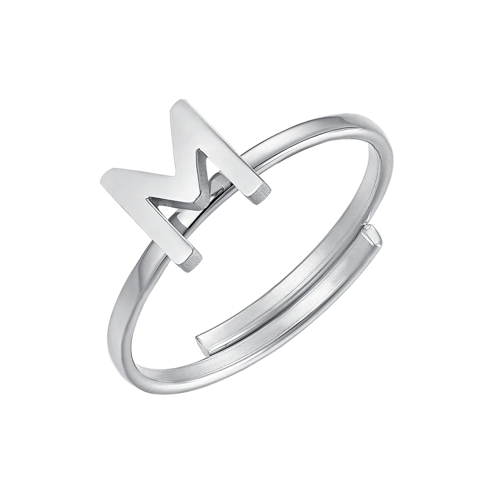 ANELLO DONNA IN ACCIAIO CON LETTERA - Image 13