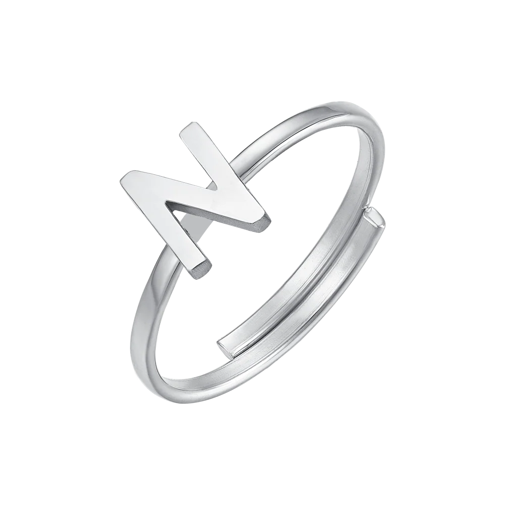 ANELLO DONNA IN ACCIAIO CON LETTERA - Image 14