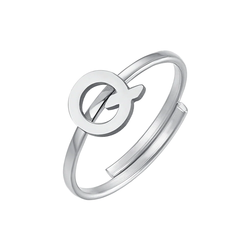 ANELLO DONNA IN ACCIAIO CON LETTERA - Image 17