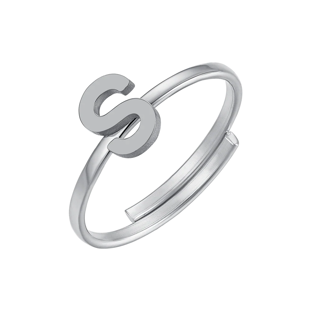 ANELLO DONNA IN ACCIAIO CON LETTERA - Image 19