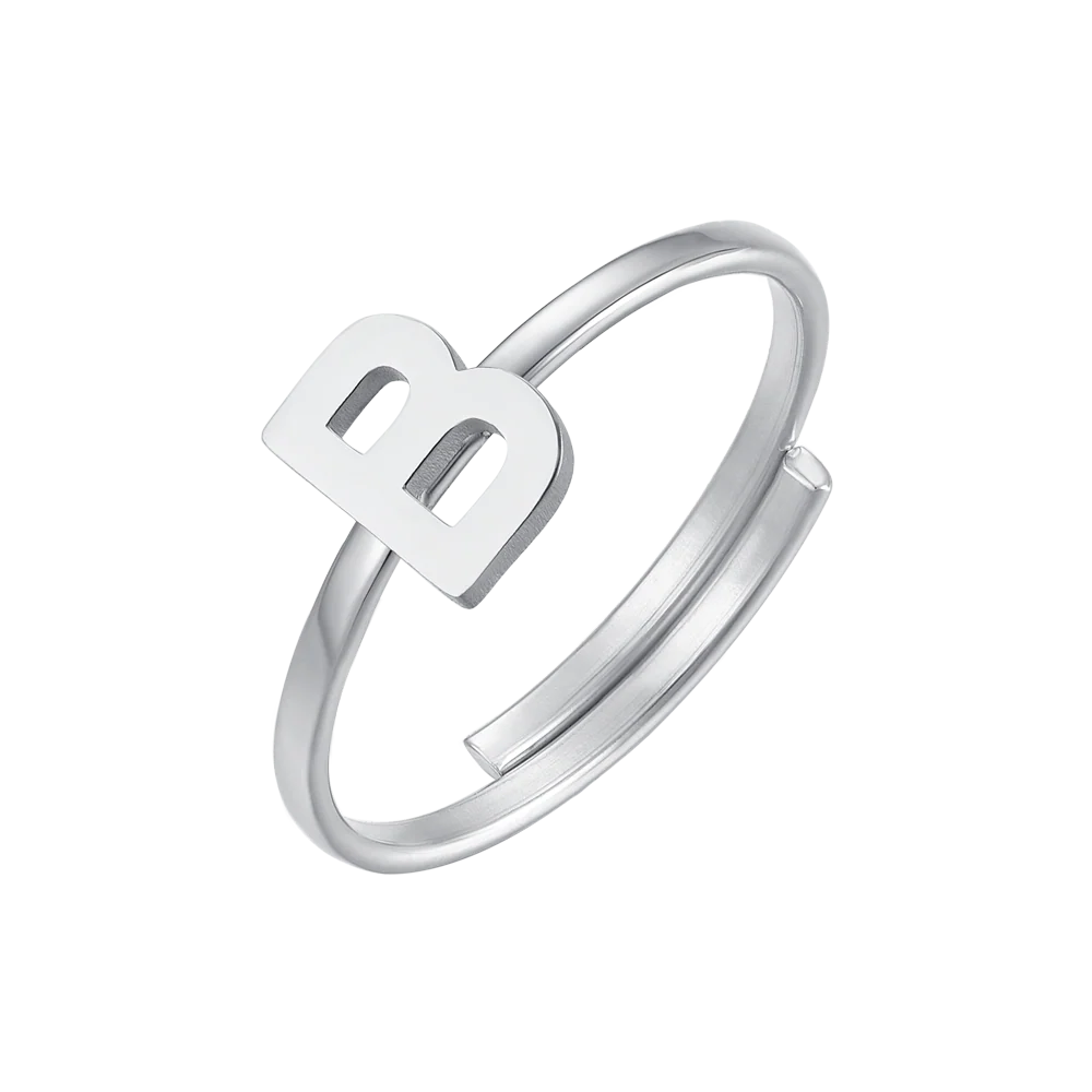 ANELLO DONNA IN ACCIAIO CON LETTERA - Image 2