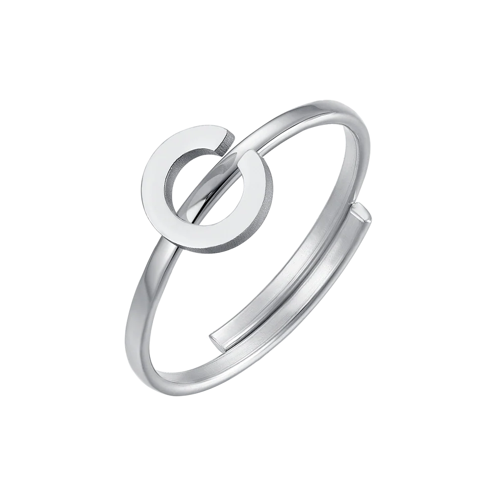 ANELLO DONNA IN ACCIAIO CON LETTERA - Image 3