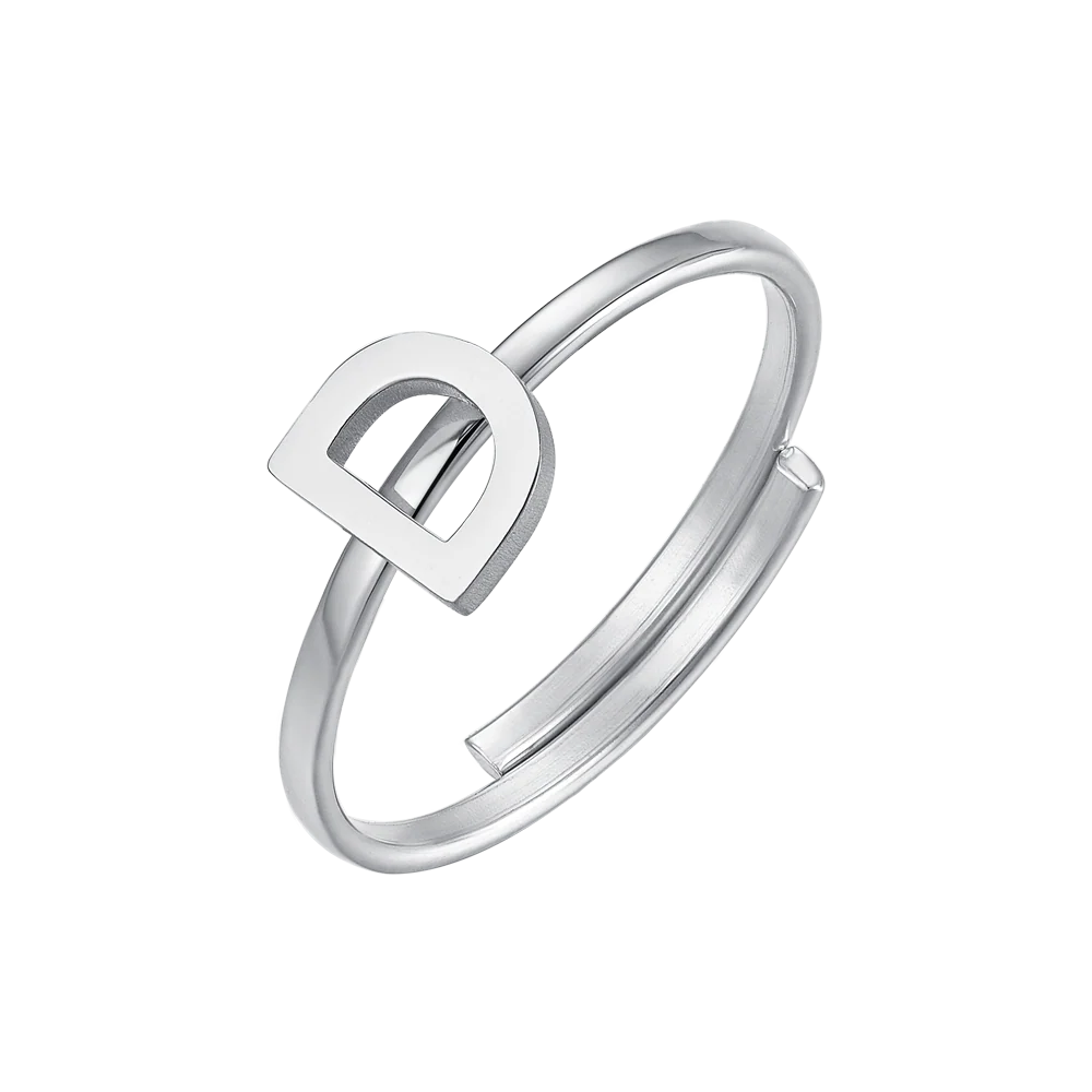 ANELLO DONNA IN ACCIAIO CON LETTERA - Image 4