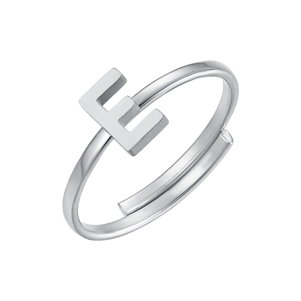 ANELLO DONNA IN ACCIAIO CON LETTERA - Image 5