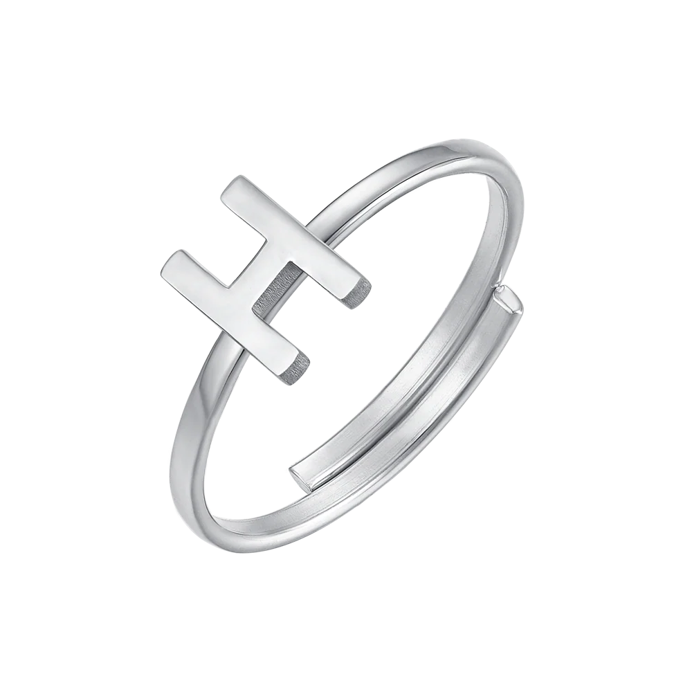 ANELLO DONNA IN ACCIAIO CON LETTERA - Image 8