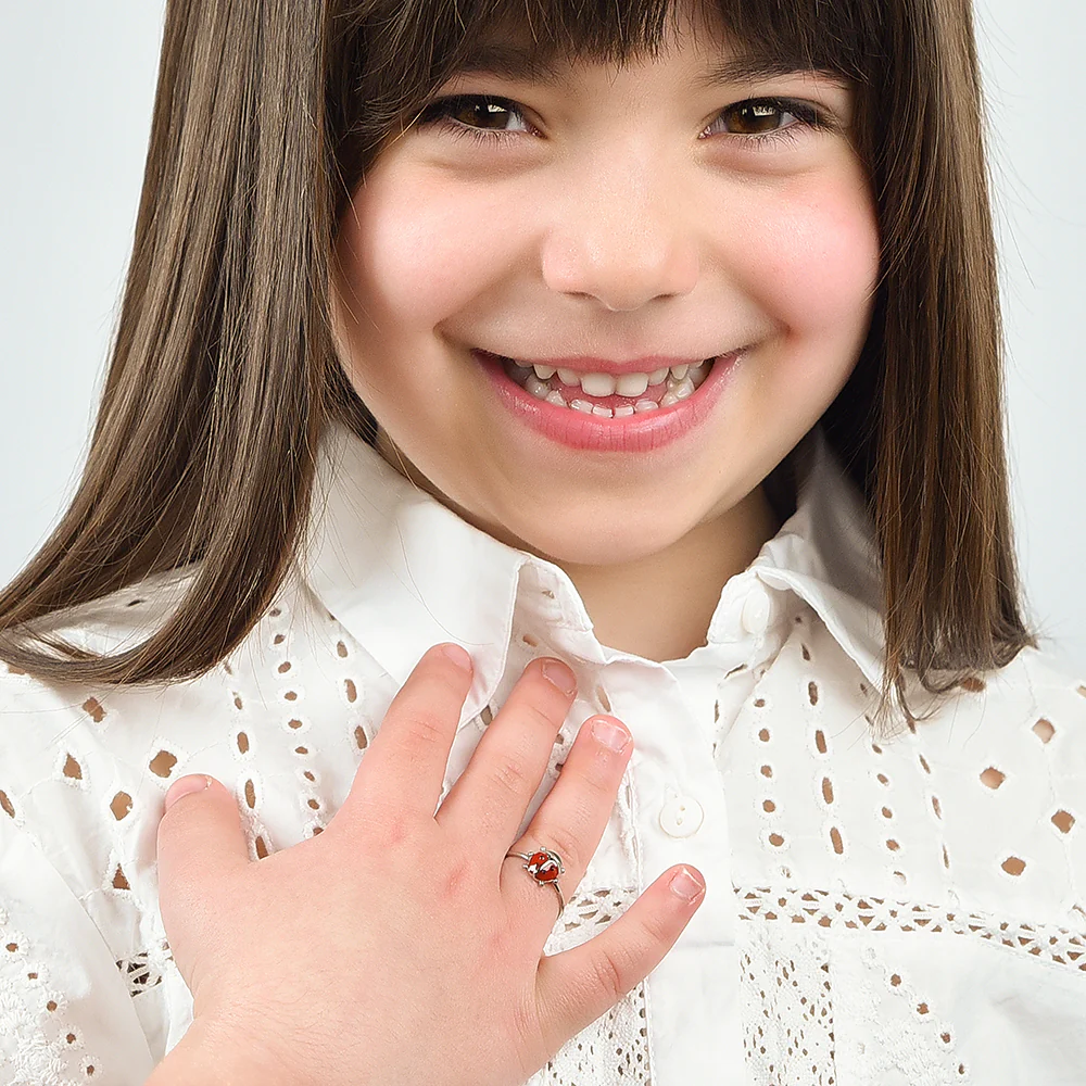 ANELLO BAMBINA IN ACCIAIO CON COCCINELLA - Image 3