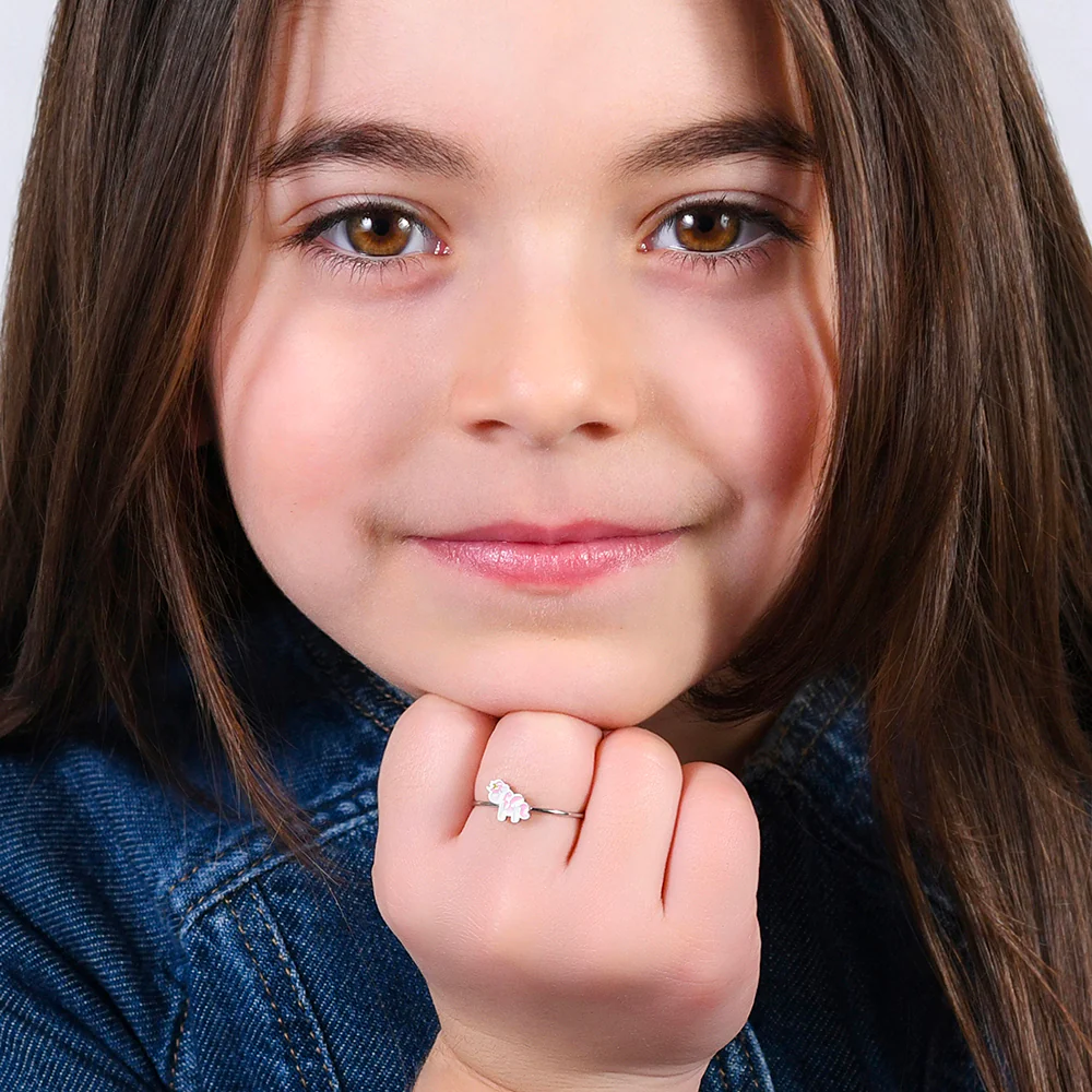 ANELLO BAMBINA IN ACCIAIO CON UNICORNO - Image 3