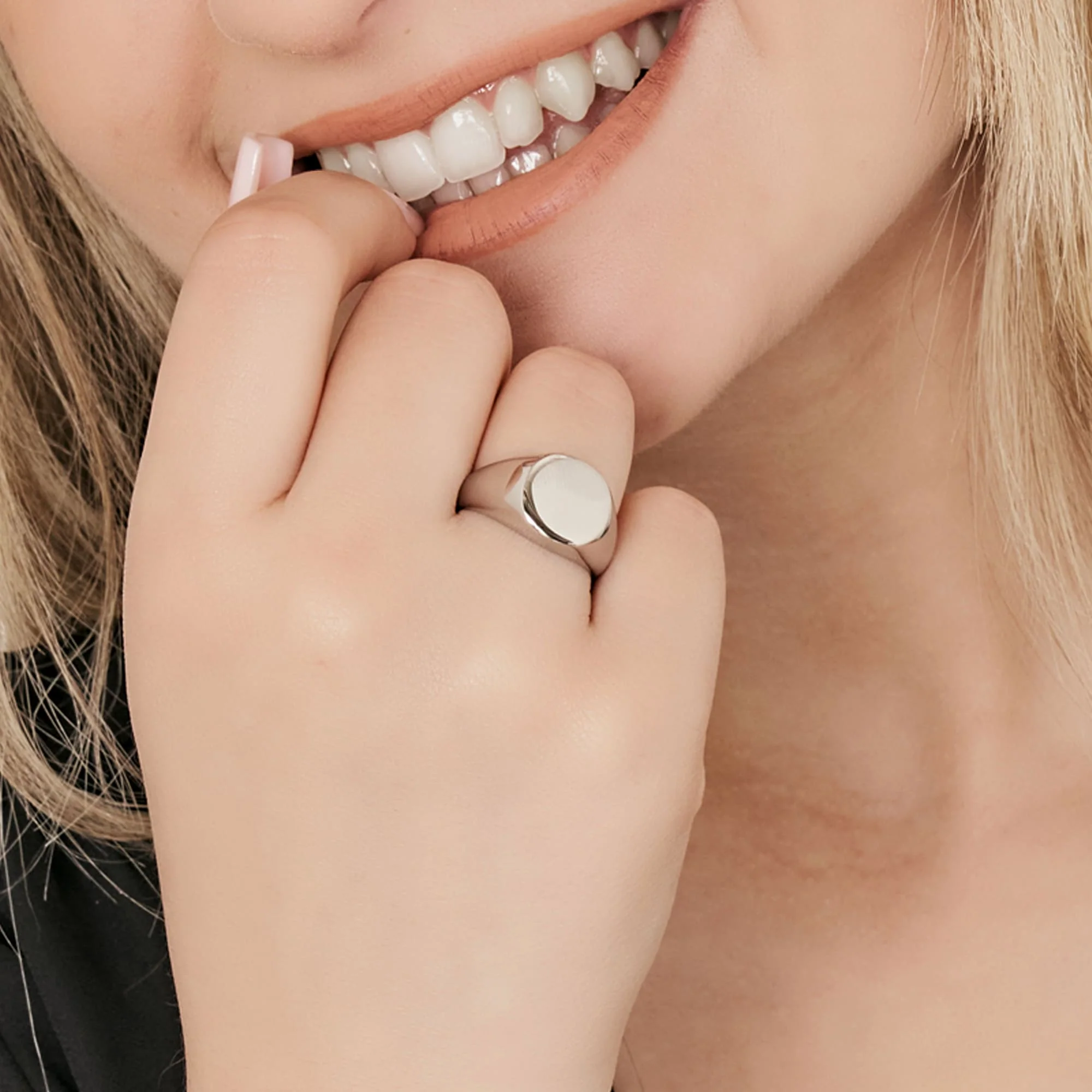 ANELLO DONNA SIGILLO IN ACCIAIO - Image 5