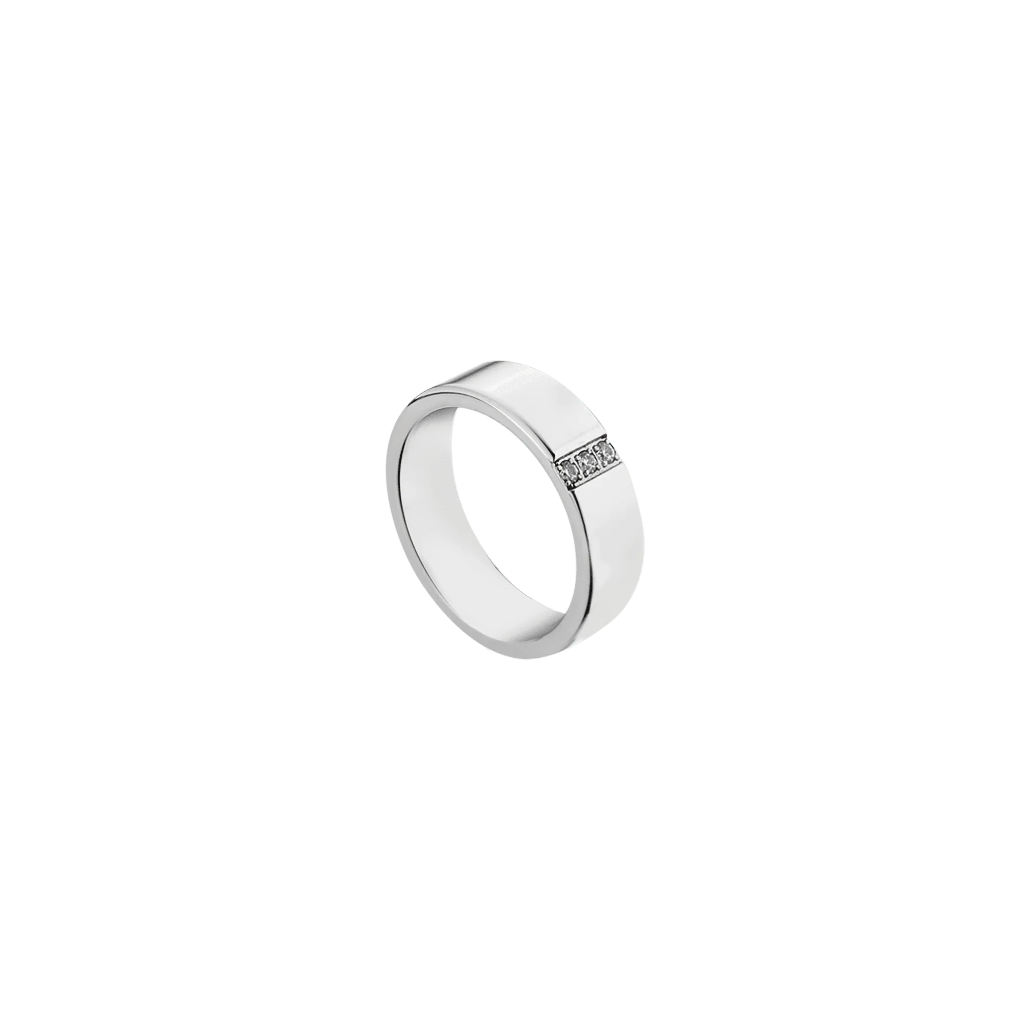 ANELLO UOMO IN ACCIAIO CON CRISTALLI BIANCHI - Image 6