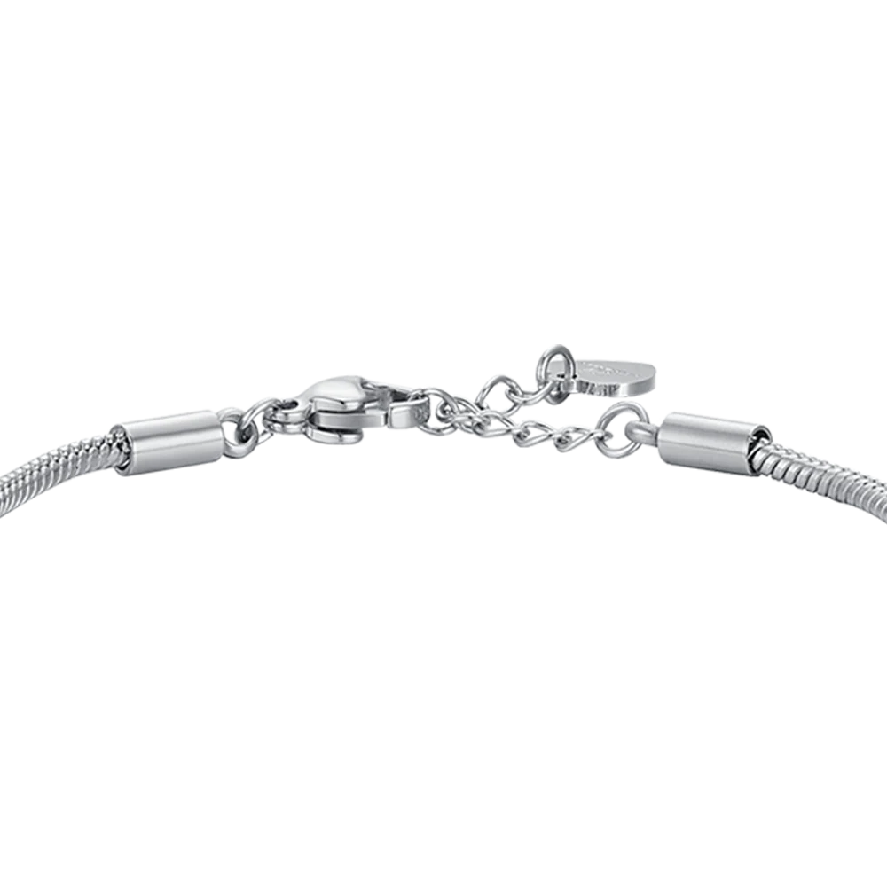 BRACCIALE BAMBINA IN ACCIAIO CON CORONA CON CRISTALLI BIANCHI - Image 5