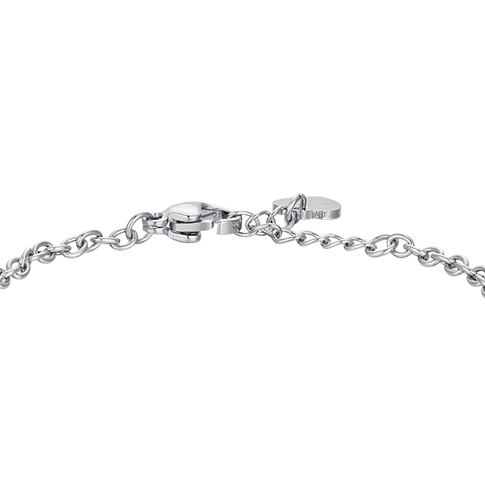 BRACCIALE BAMBINA IN ACCIAIO CON FARFALLA CON SMALTO ROSA E CRISTALLO BIANCO - Image 5