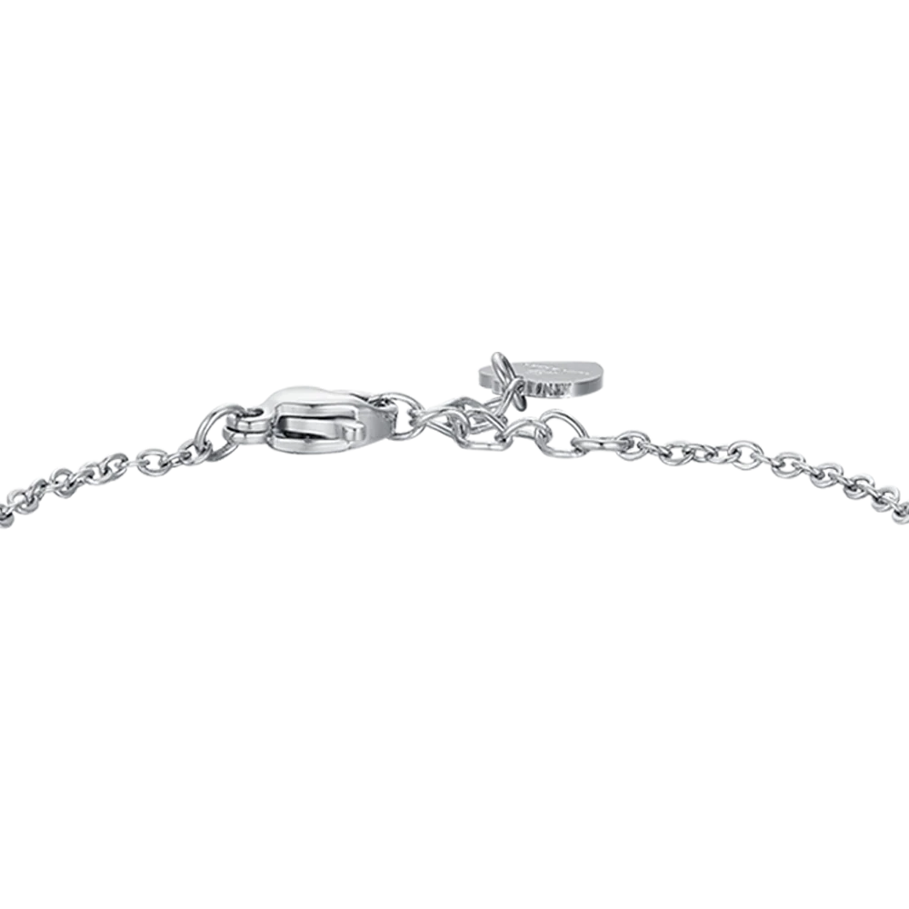 BRACCIALE BAMBINA IN ACCIAIO CON ORSETTO CON CRISTALLI BIANCHI - Image 5