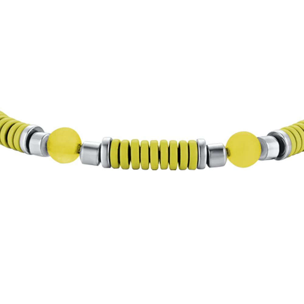BRACCIALE BAMBINA IN ACCIAIO CON PIETRE GIALLE ED ELEMENTI CON SMALTO GIALLO - Image 6