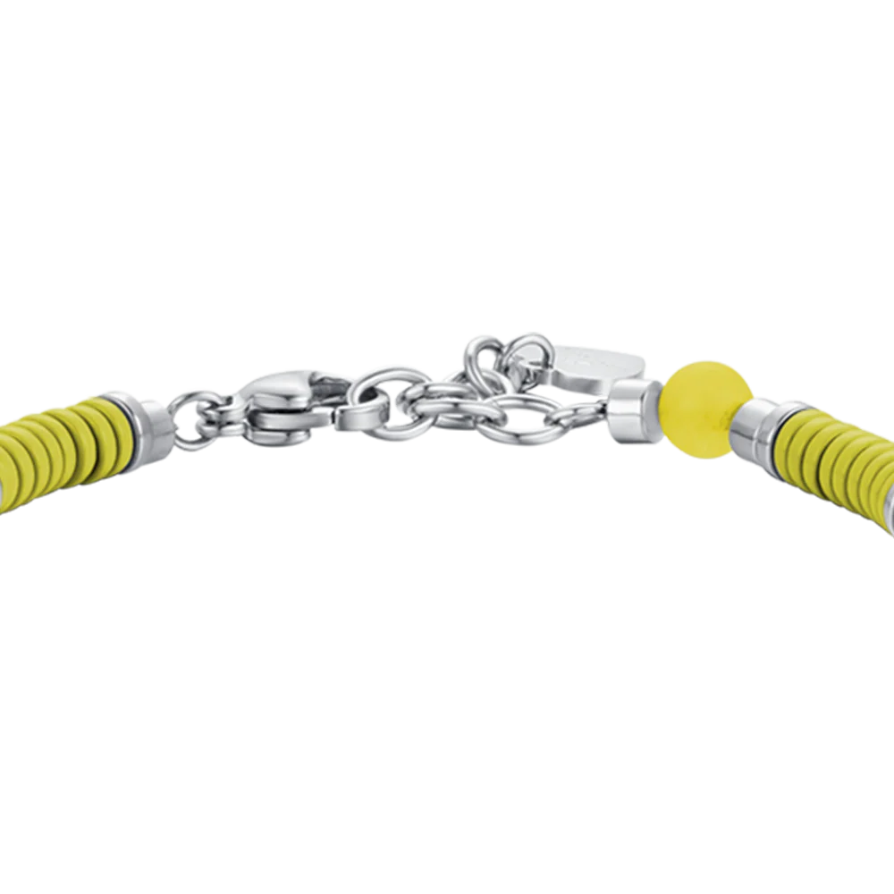BRACCIALE BAMBINA IN ACCIAIO CON PIETRE GIALLE ED ELEMENTI CON SMALTO GIALLO - Image 7