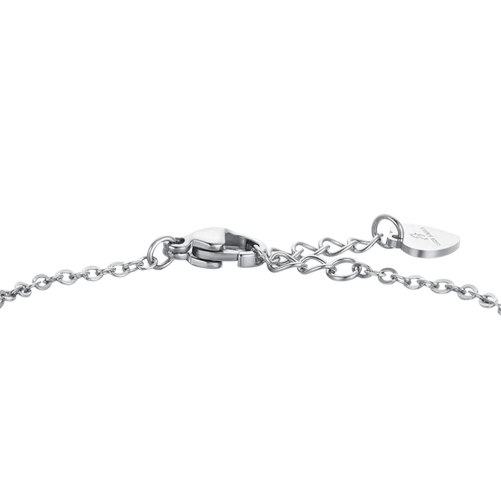 BRACCIALE BAMBINA IN ACCIAIO SMALTO ROSA E PIASTRA - Image 5
