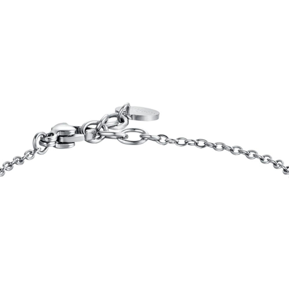 BRACCIALE BAMBINO IN ACCIAIO CON PIETRE AZZURRE E BIANCHE - Image 5