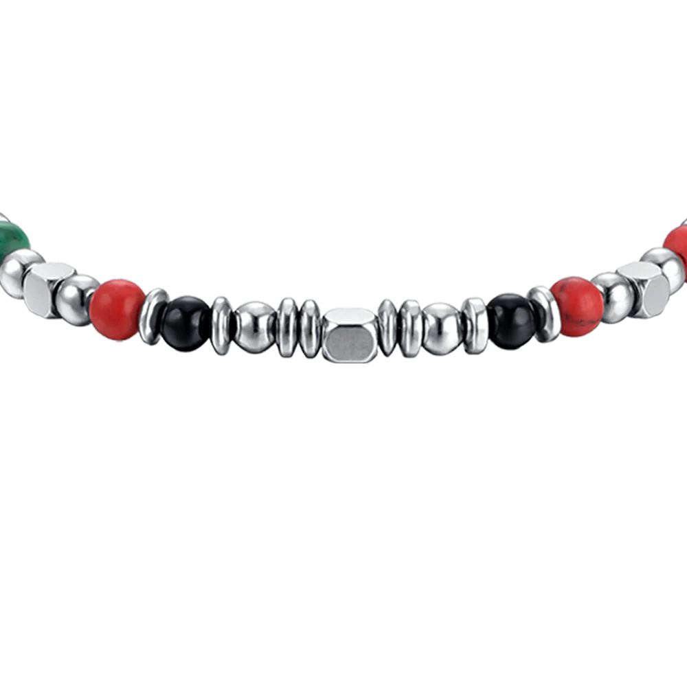 BRACCIALE BAMBINO IN ACCIAIO CON PIETRE MULTICOLOR - Image 4