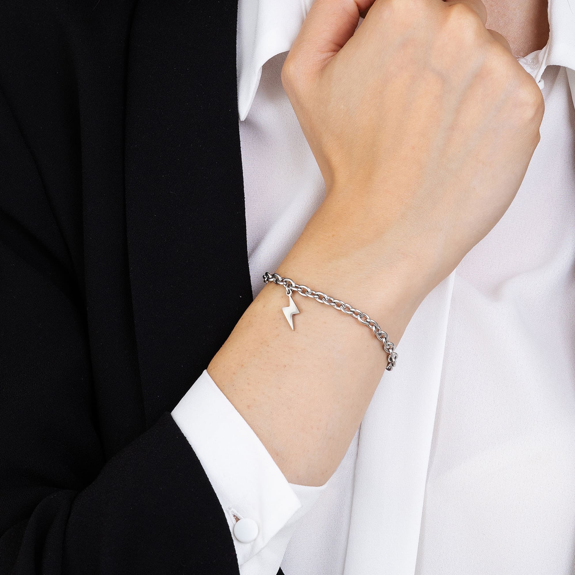 BRACCIALE DONNA IN ACCIAIO CON FULMINE - Image 2