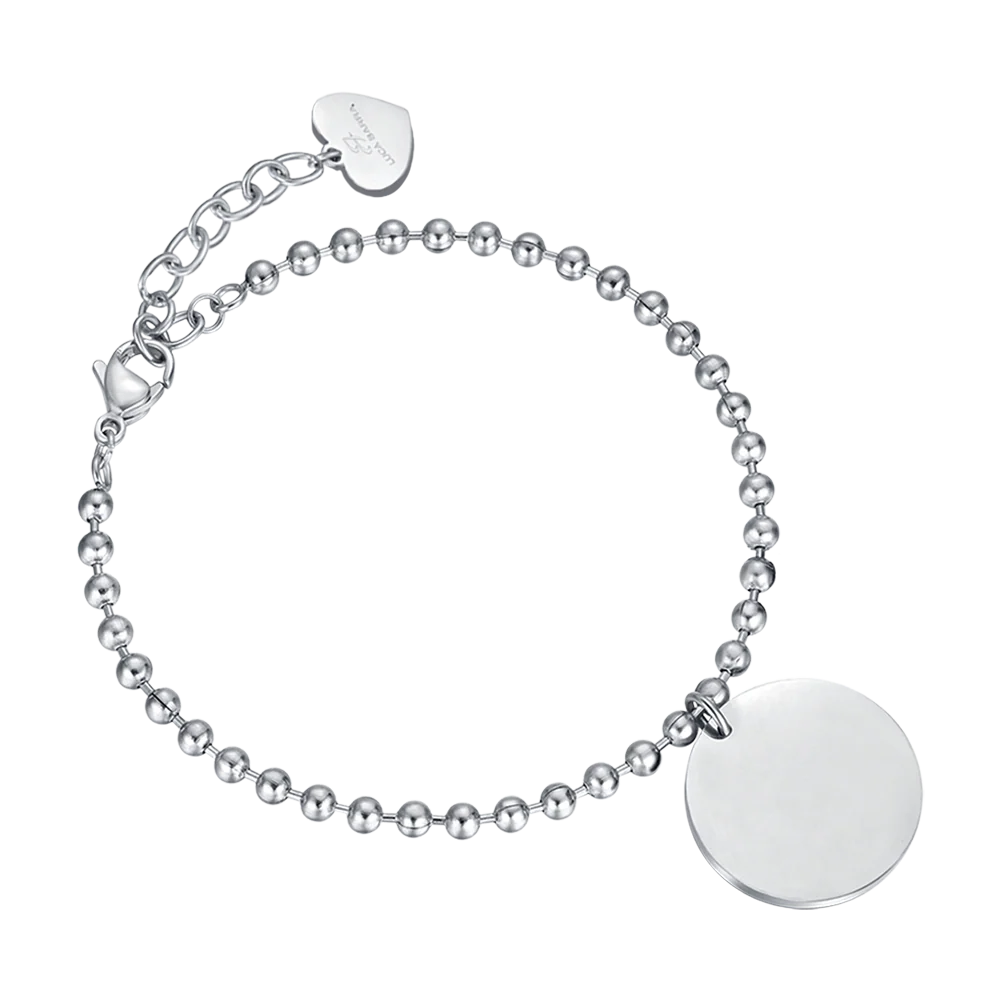 BRACCIALE DONNA PERSONALIZZATO IN ACCIAIO CON PIASTRA