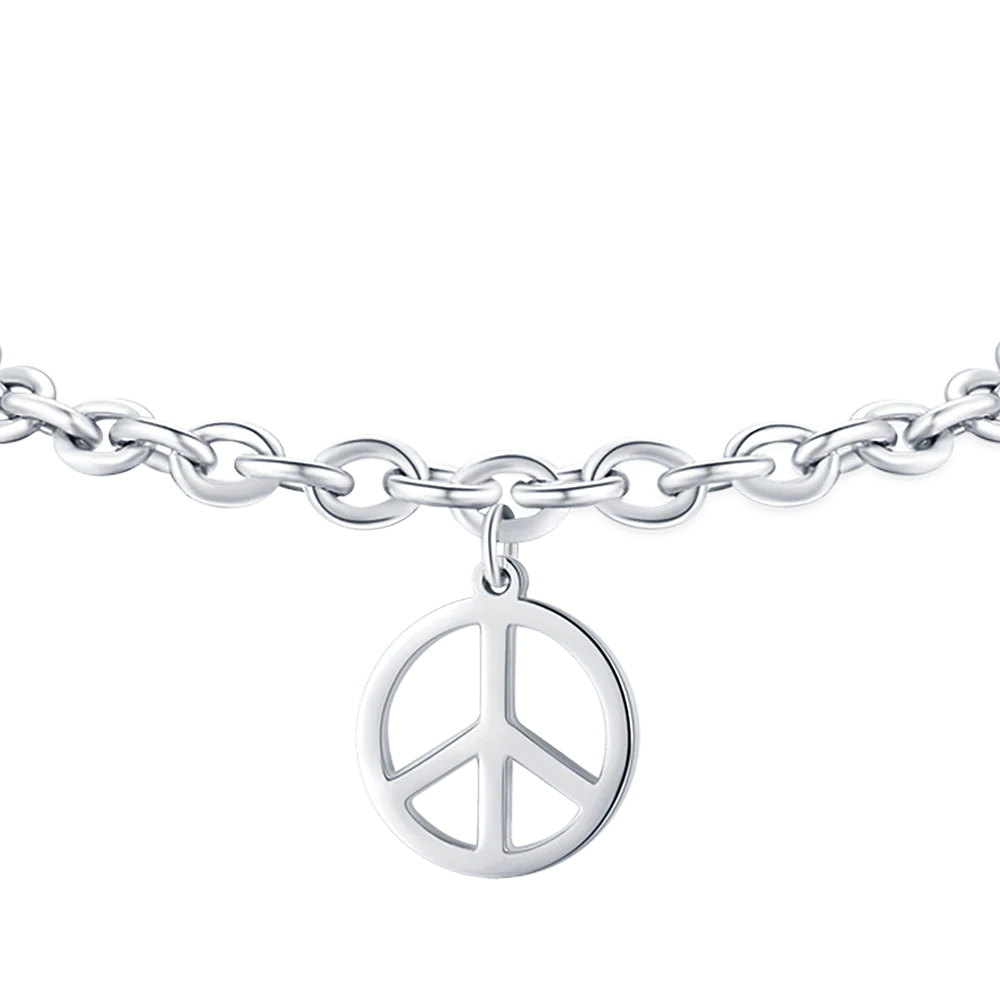 BRACCIALE DONNA IN ACCIAIO CON SIMBOLO PACE - Image 4
