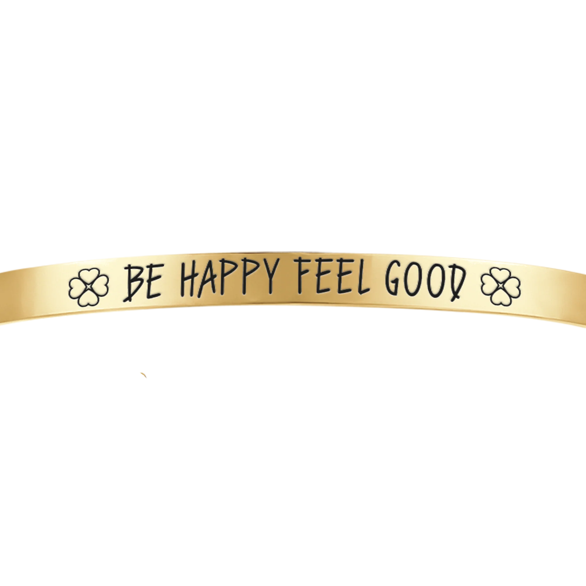 BRACCIALE DONNA IN ACCIAIO DORATO BE HAPPY FEEL GOOD - Image 4