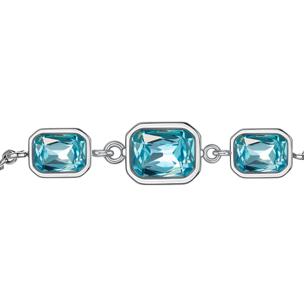 BRACCIALE DONNA CON CRISTALLI ACQUA MARINA - Image 4