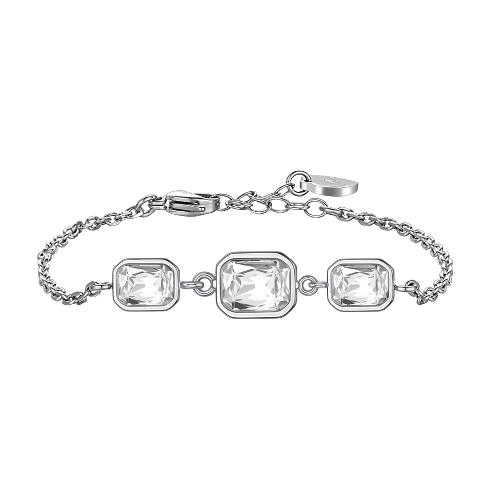 BRACCIALE DONNA CON CRISTALLI BIANCHI