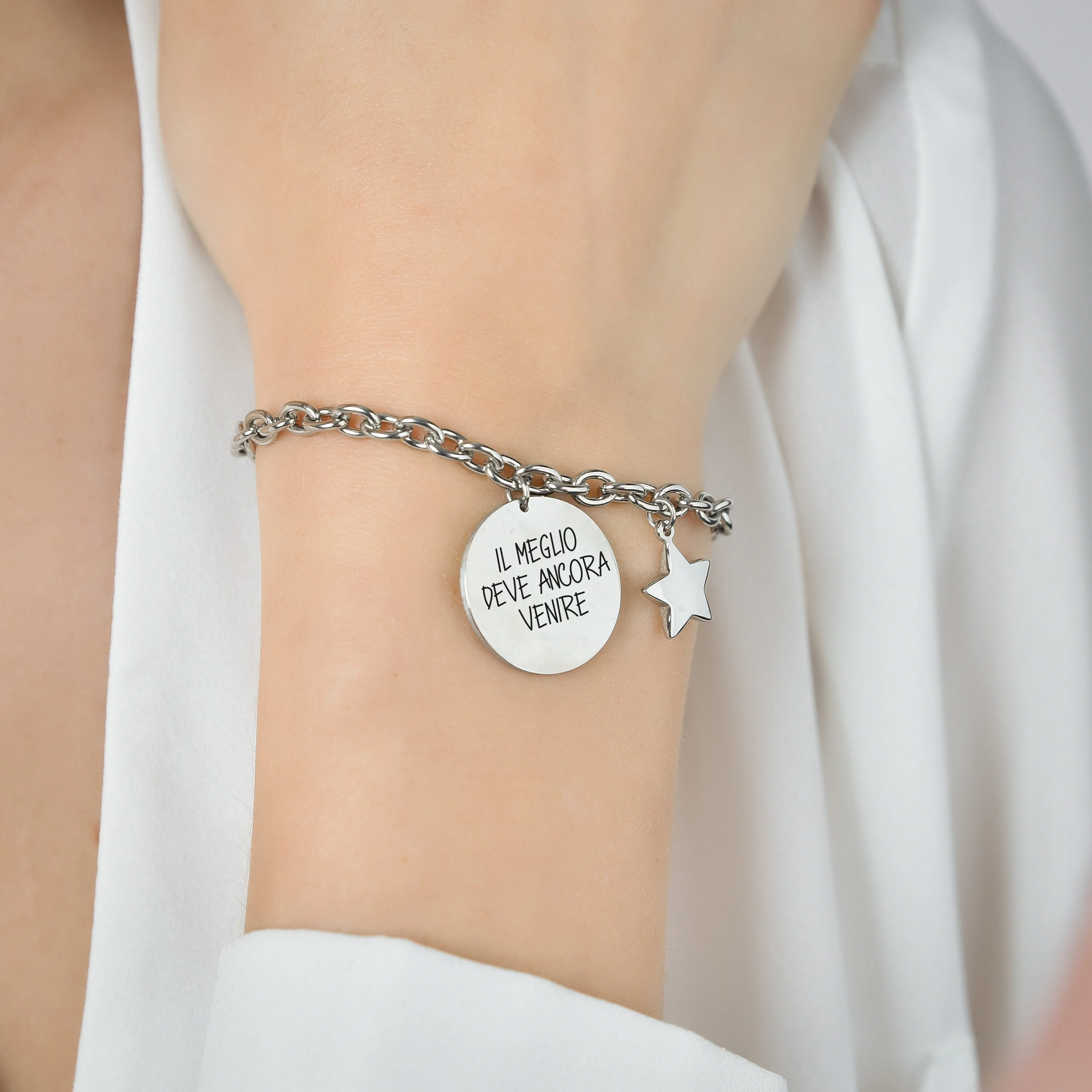 BRACCIALE DONNA IN ACCIAIO 40 IL MEGLIO DEVE ANCORA VENIRE - Image 3