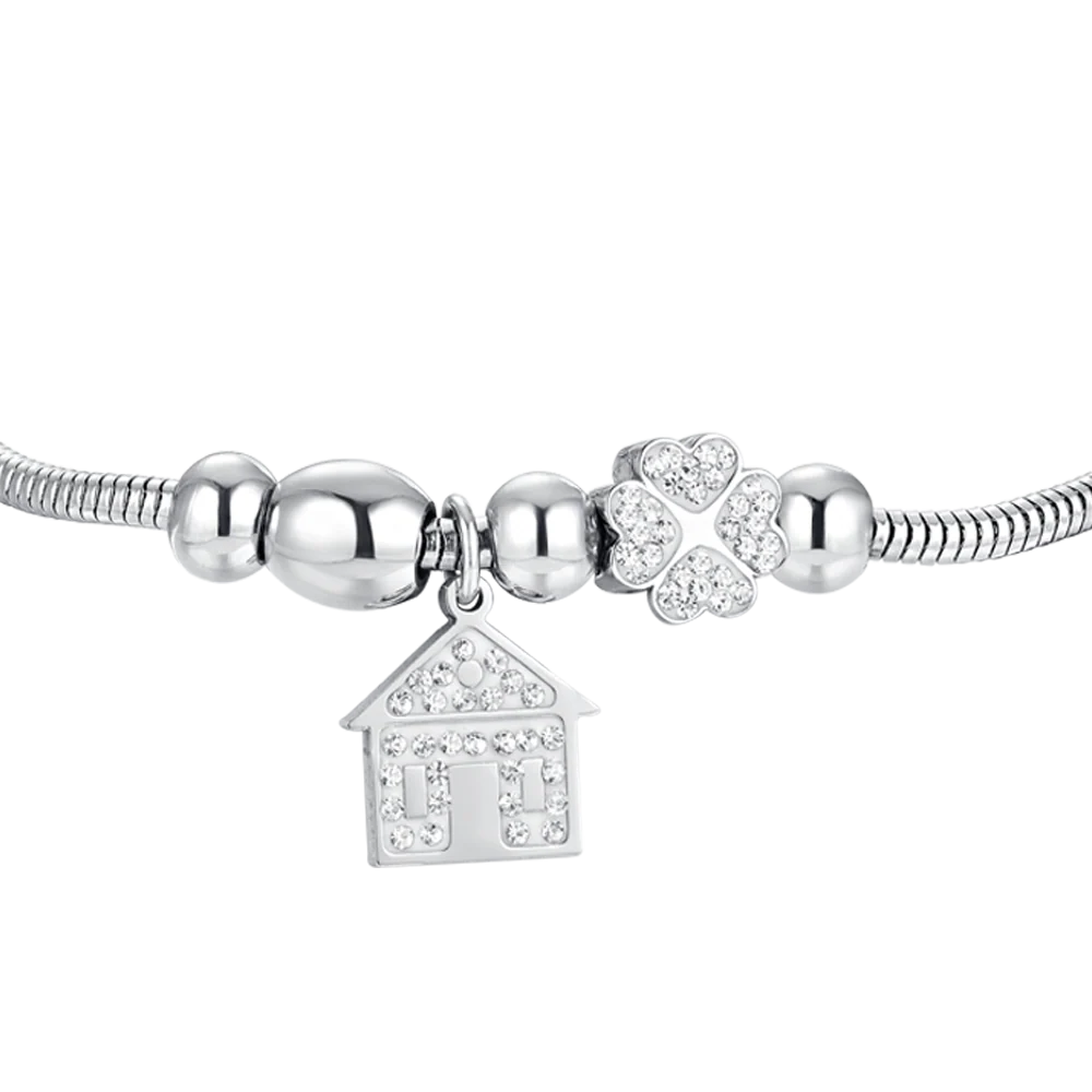 BRACCIALE DONNA IN ACCIAIO CASA E CRISTALLI - Image 4