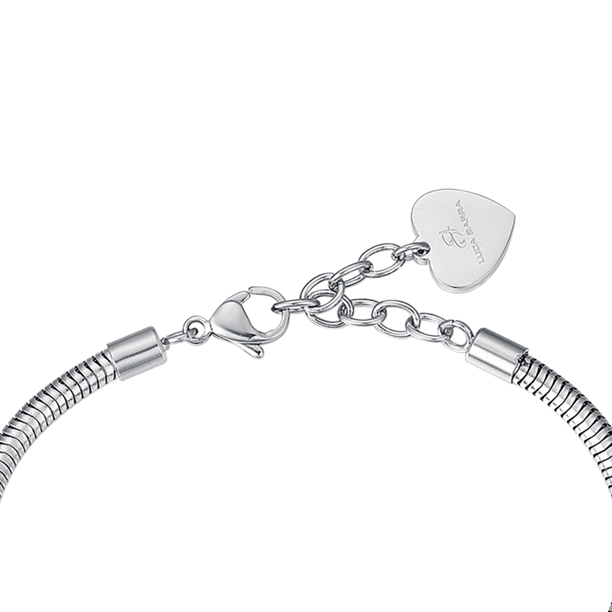 BRACCIALE DONNA IN ACCIAIO CON ALBERO DELLA VITA IP ROSE E CRISTALLI BIANCHI E S - Image 5