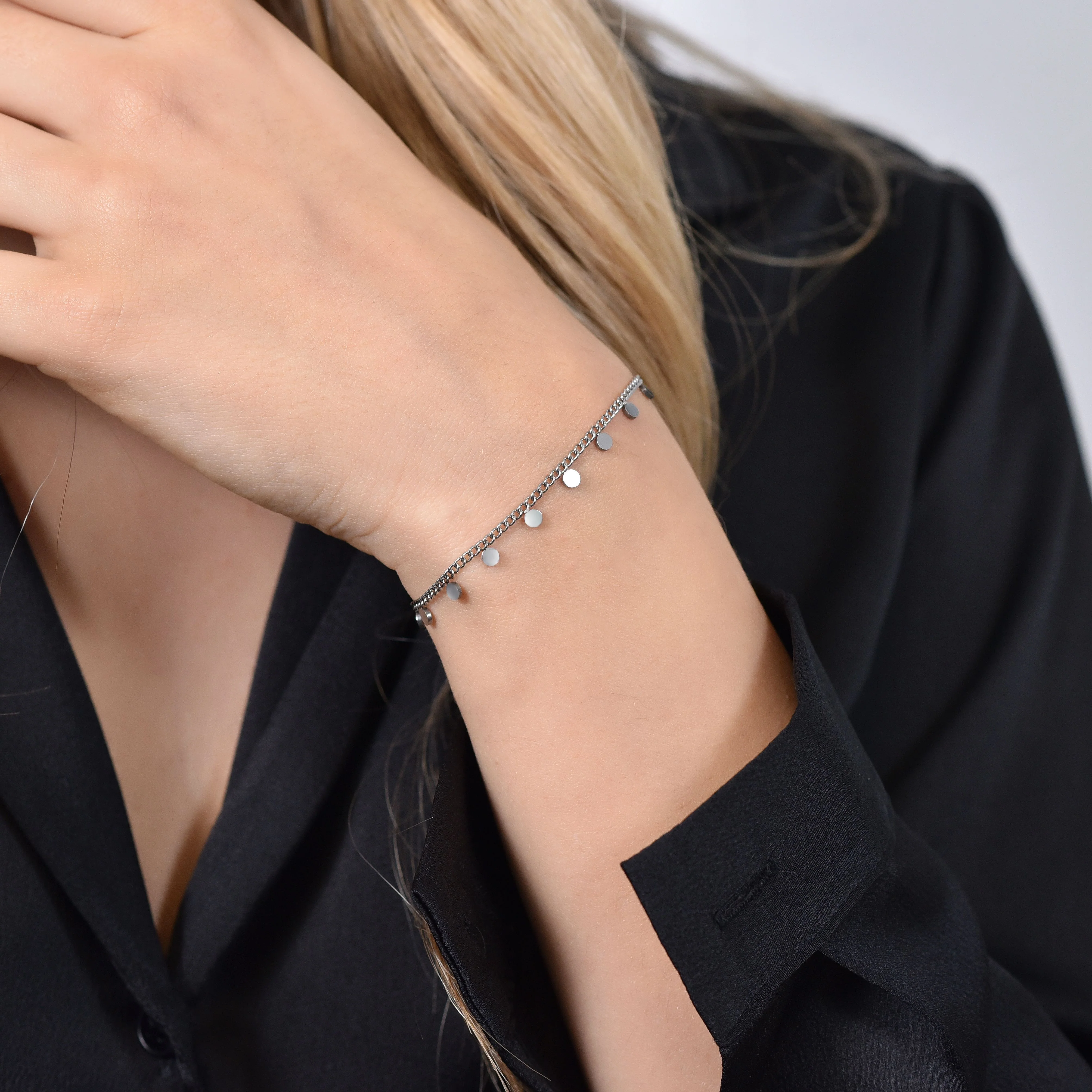 BRACCIALE DONNA IN ACCIAIO CON CERCHI - Image 2