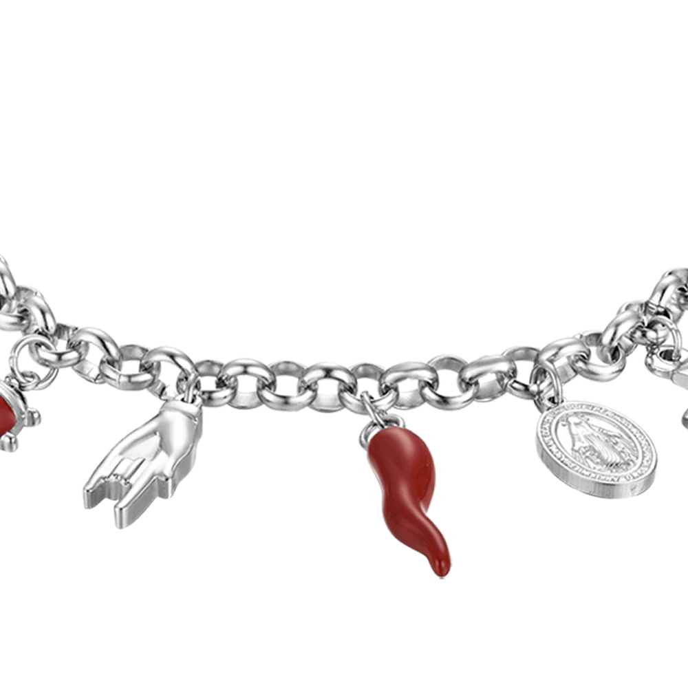 BRACCIALE DONNA IN ACCIAIO CON CHARMS - Image 4