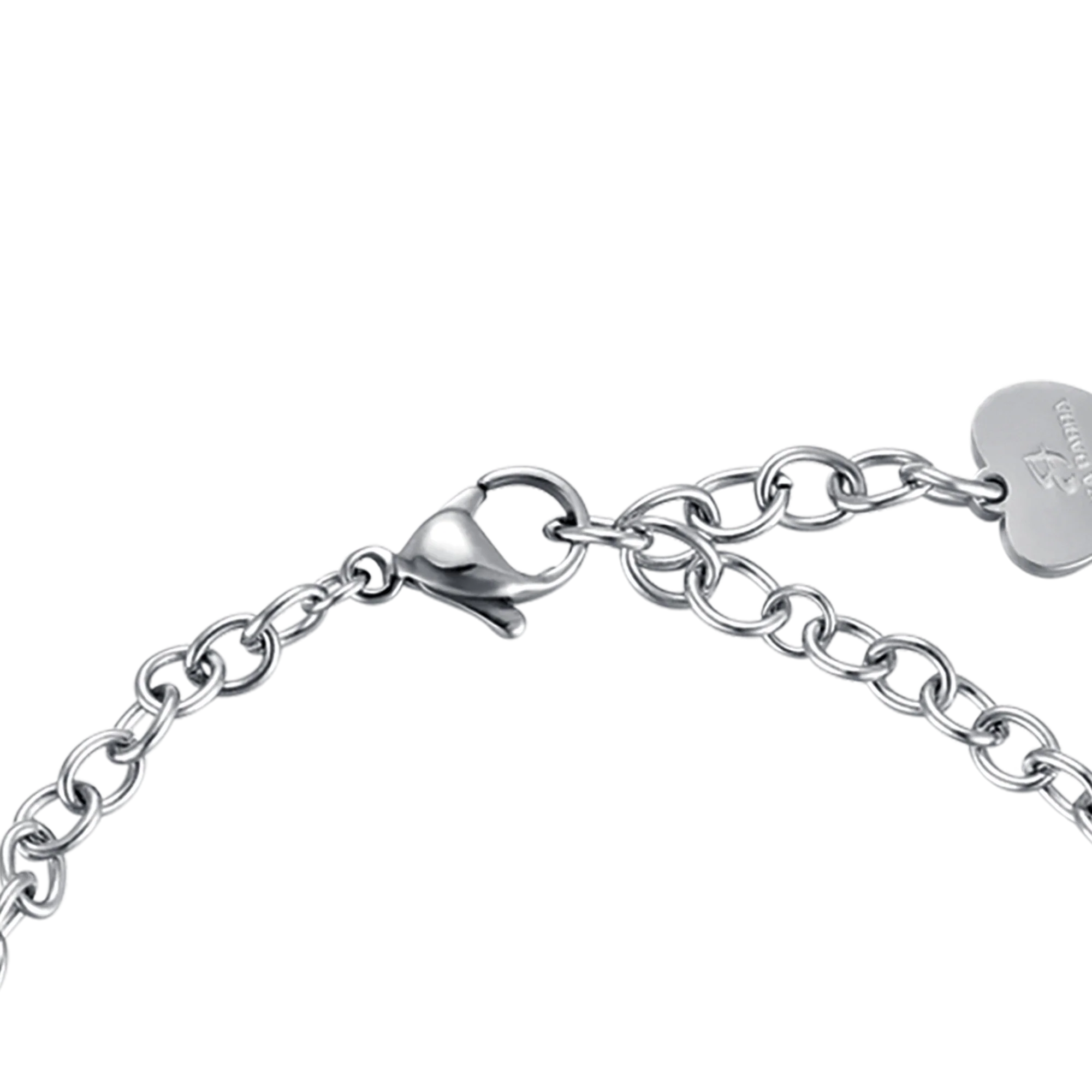 BRACCIALE DONNA IN ACCIAIO CON CRISTALLI ROSA - Image 5