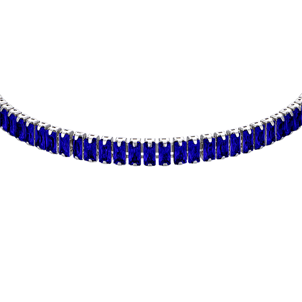 BRACCIALE DONNA IN ACCIAIO CON CRISTALLI BLU - Image 4