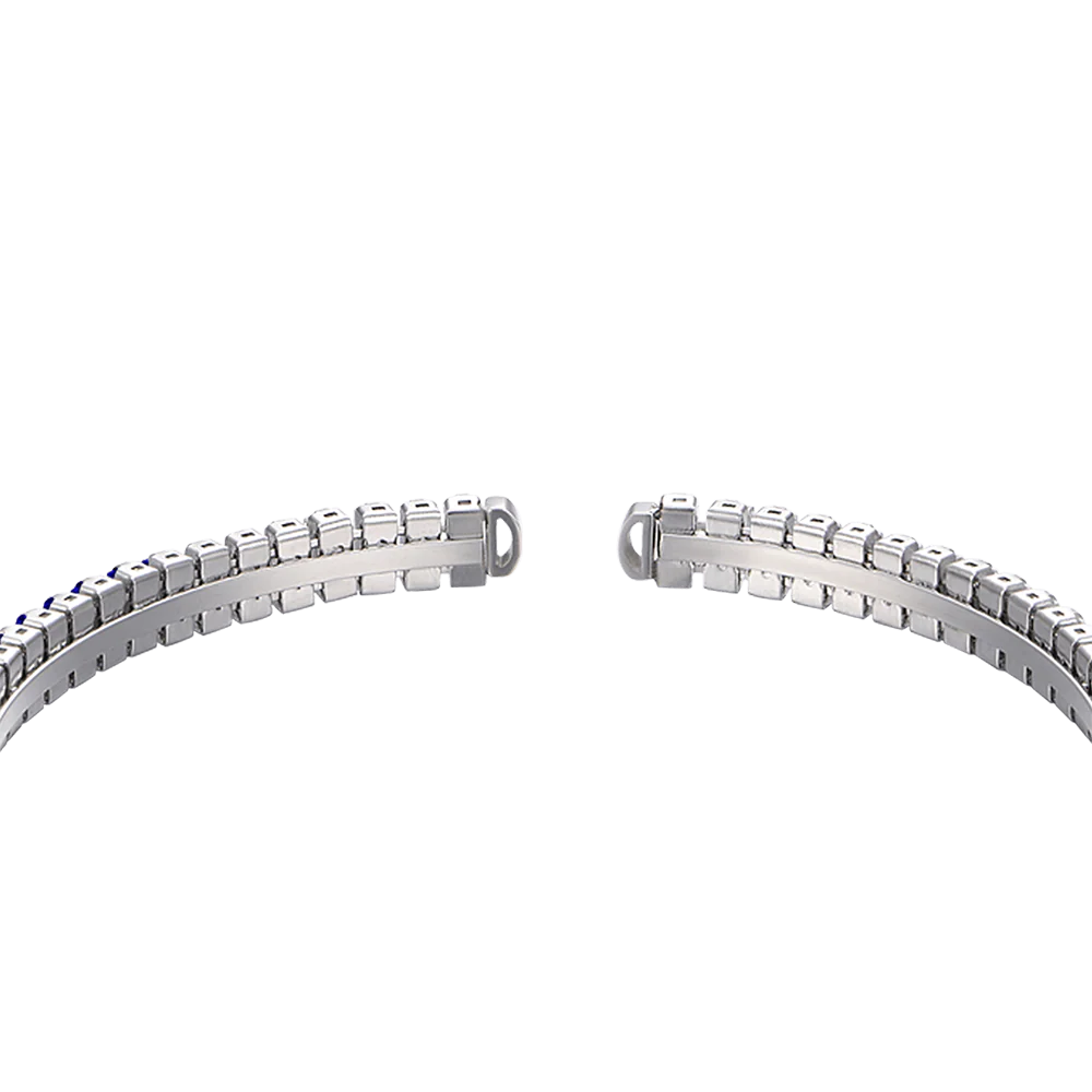 BRACCIALE DONNA IN ACCIAIO CON CRISTALLI BLU - Image 5