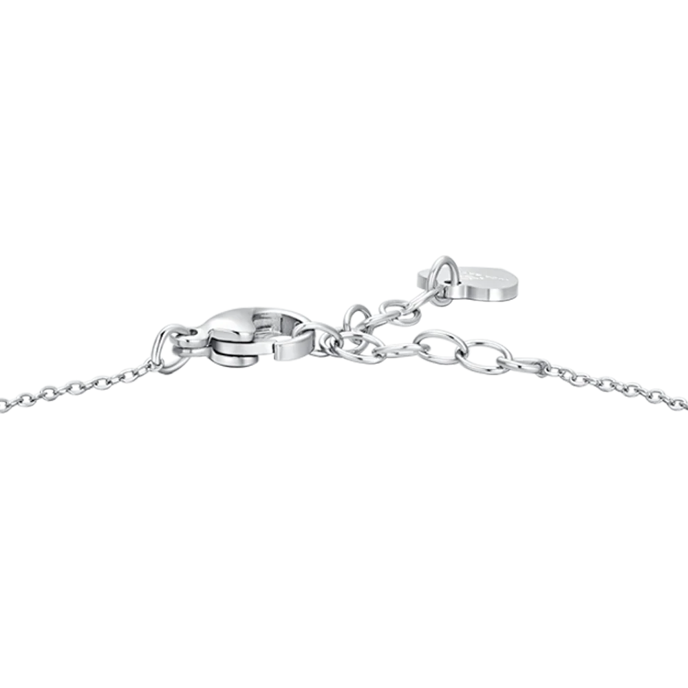 BRACCIALE DONNA IN ACCIAIO CON CROCE E ZIRCONI ROSA - Image 5