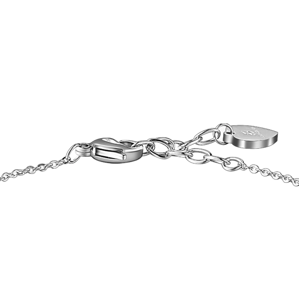 BRACCIALE DONNA IN ACCIAIO CON CUORE CRISTALLO BIANCO - Image 5