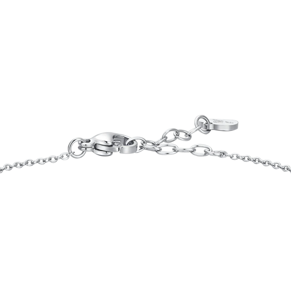 BRACCIALE DONNA IN ACCIAIO CON CUORE E CRISTALLI BIANCHI - Image 5