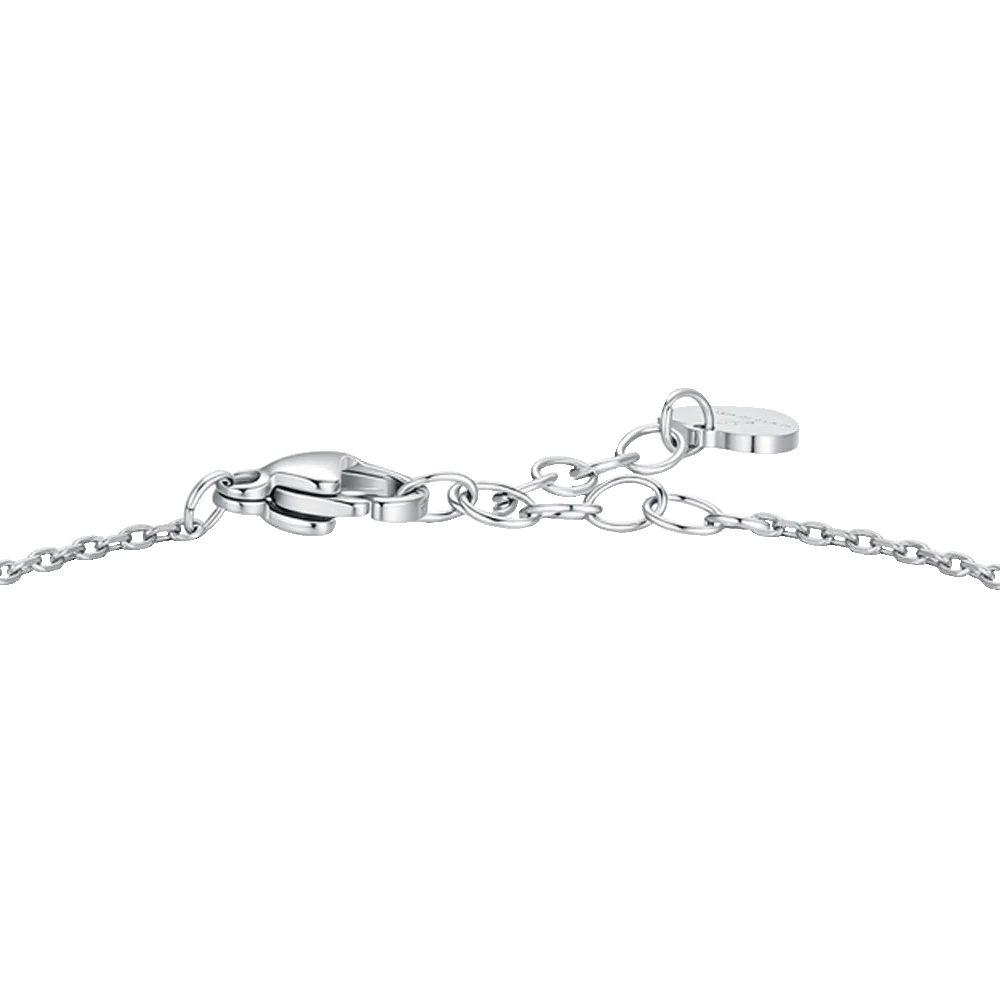 BRACCIALE DONNA IN ACCIAIO CON CUORI CON ZIRCONI BIANCHI E ROSSI - Image 6
