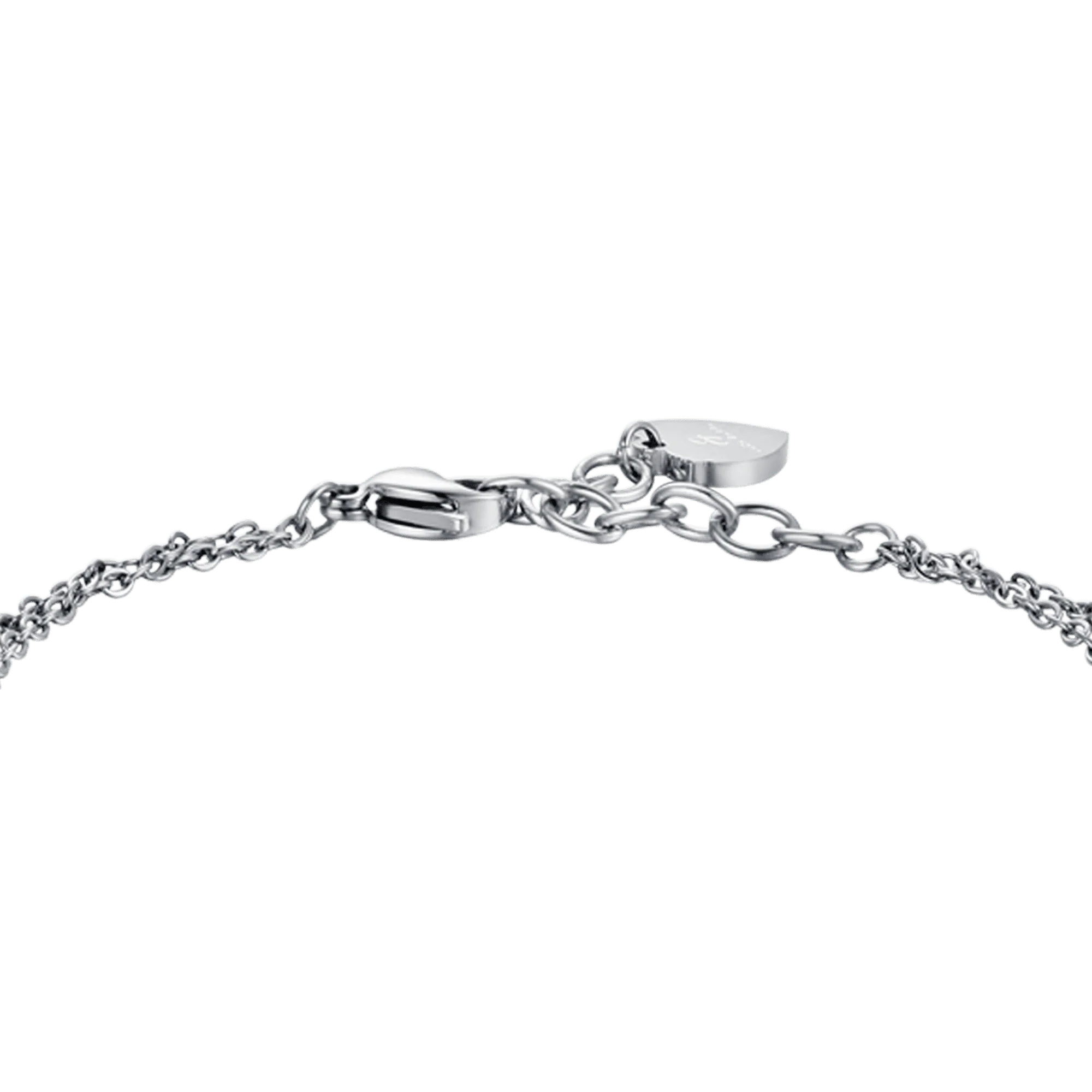BRACCIALE DONNA IN ACCIAIO CON ELEMENTI E CRISTALLI BIANCHI - Image 4