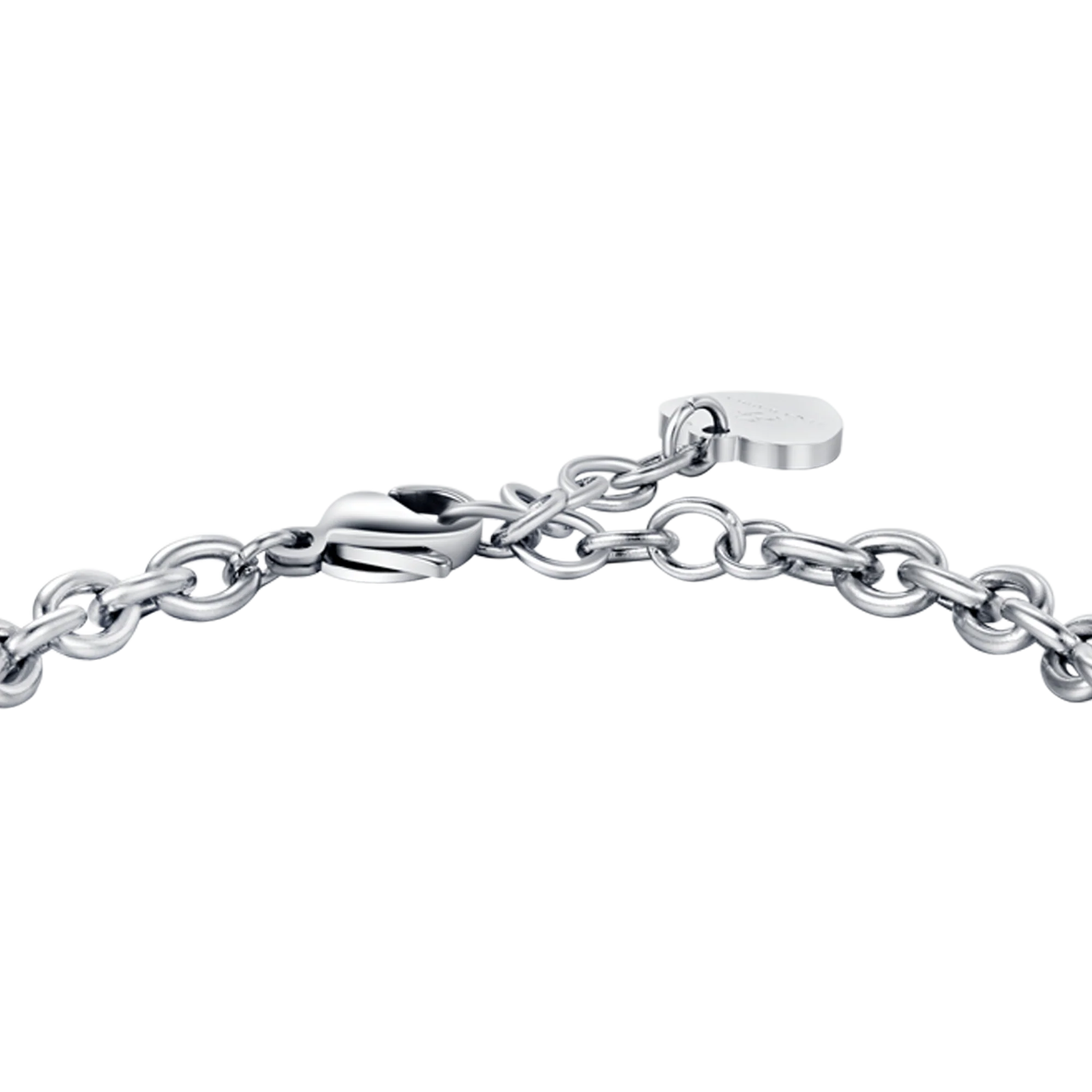 BRACCIALE DONNA IN ACCIAIO CON FIORE DELLA VITA CON CRISTALLI BIANCHI - Image 5