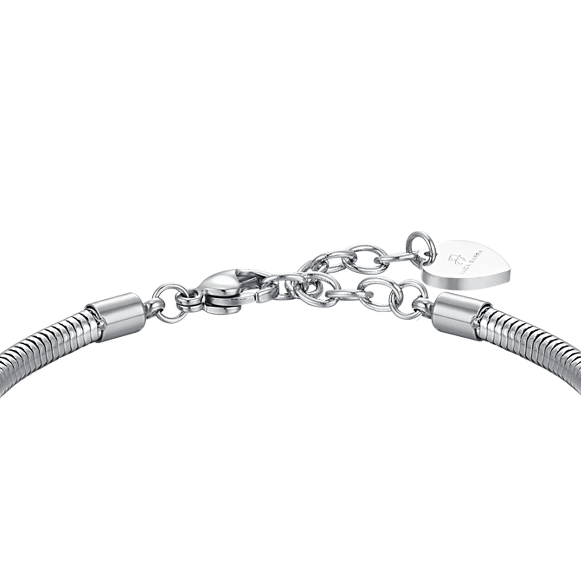 BRACCIALE DONNA IN ACCIAIO CON FIORE DELLA VITA E CRISTALLI BIANCHI - Image 5