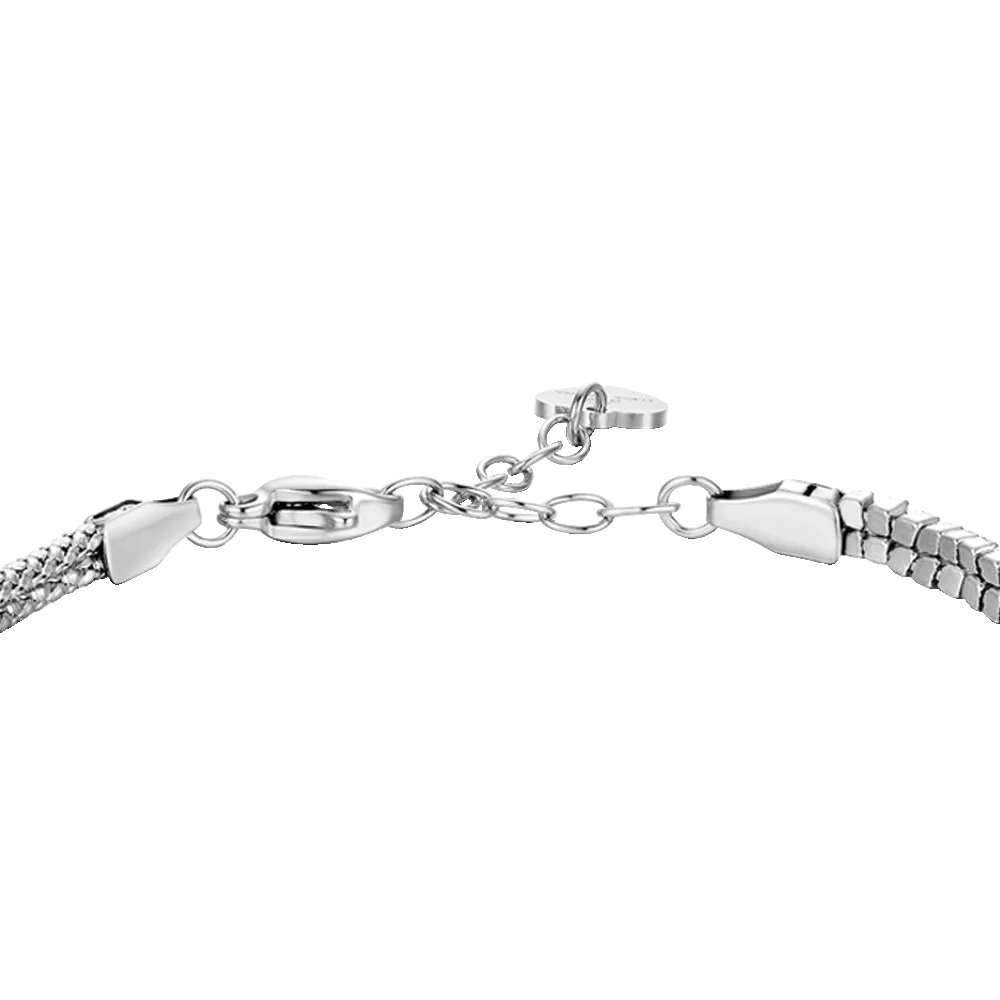 BRACCIALE DONNA IN ACCIAIO CON NODO E ZIRCONI BIANCHI - Image 5