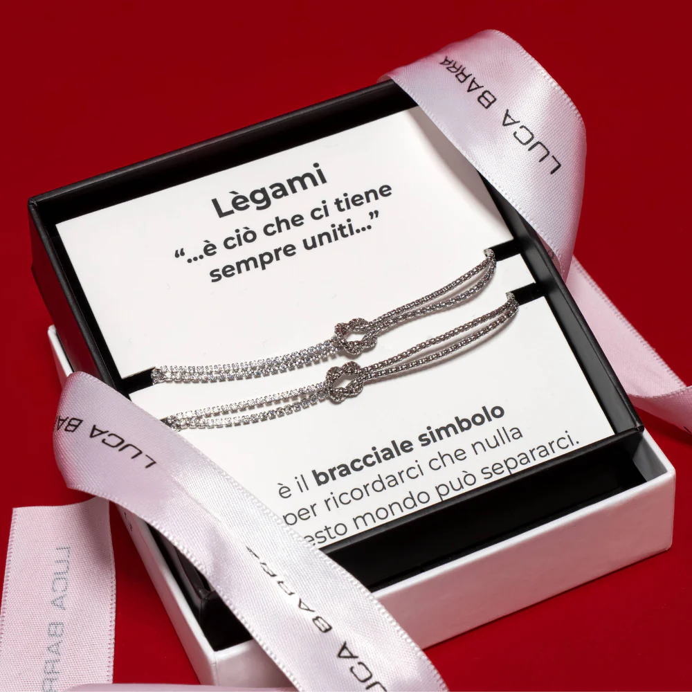 BRACCIALE DONNA IN ACCIAIO CON NODO E ZIRCONI VERDI - Image 7