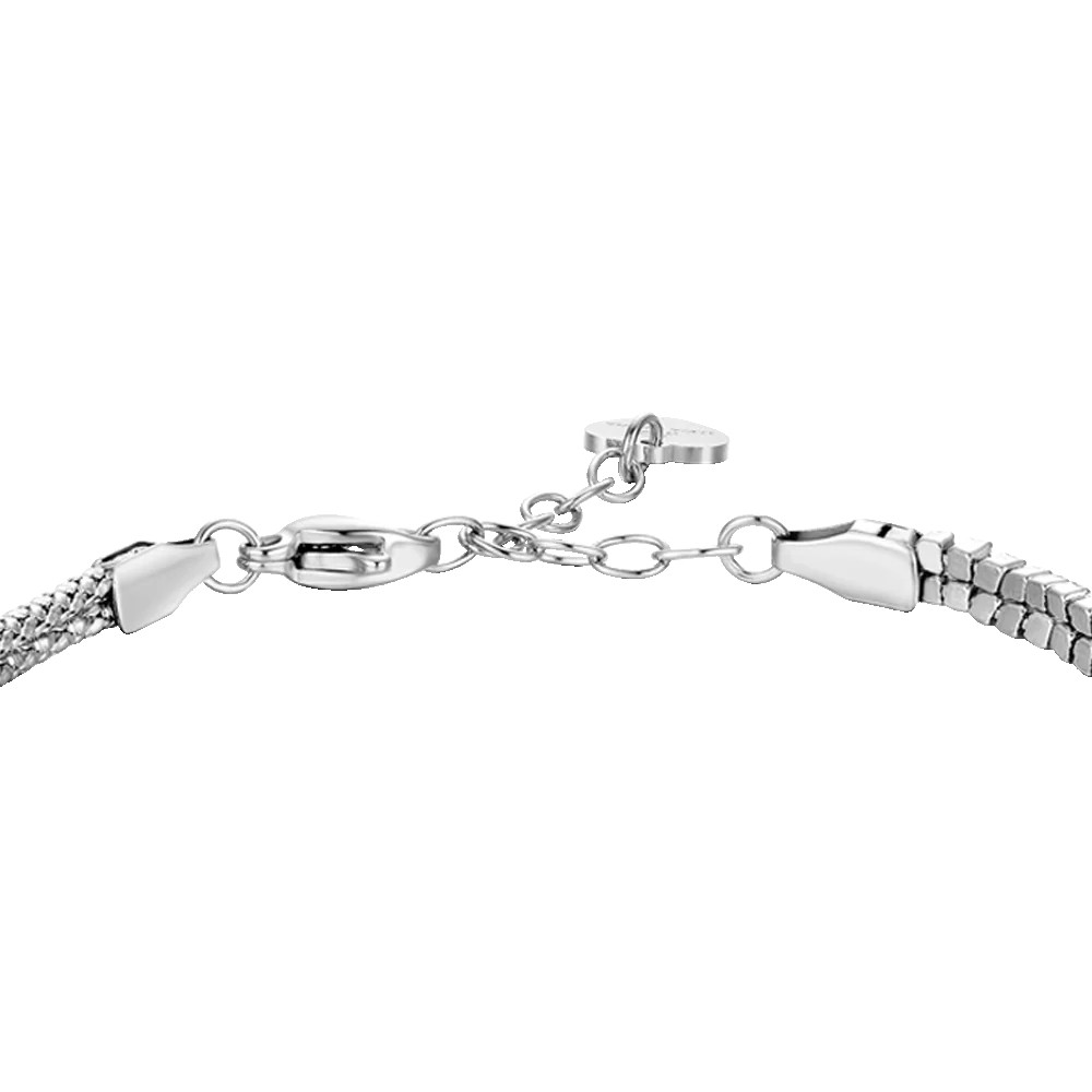 BRACCIALE DONNA IN ACCIAIO CON NODO E ZIRCONI VIOLA - Image 5