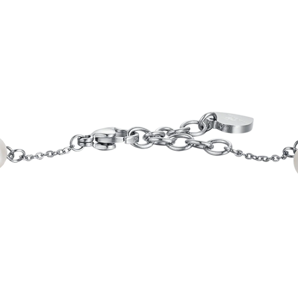 BRACCIALE DONNA IN ACCIAIO CON PERLE - Image 5
