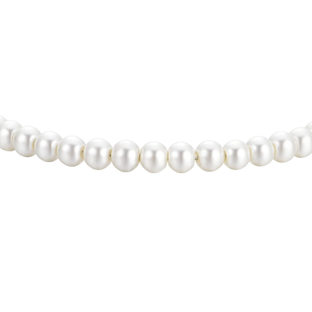 BRACCIALE DONNA IN ACCIAIO CON PERLE BIANCHE - Image 2