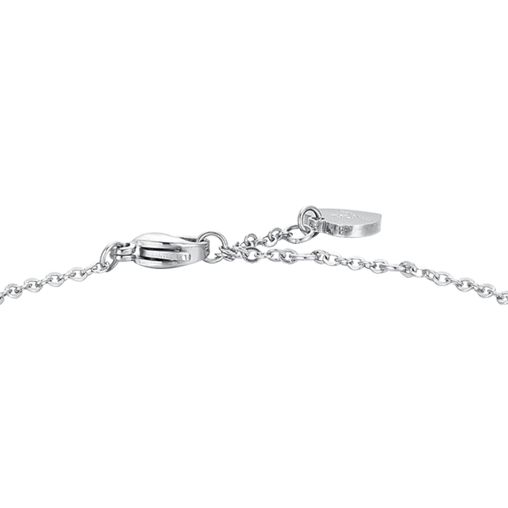 BRACCIALE DONNA IN ACCIAIO CON PERLE SINTETICHE E QUADRIFOGLIO - Image 5