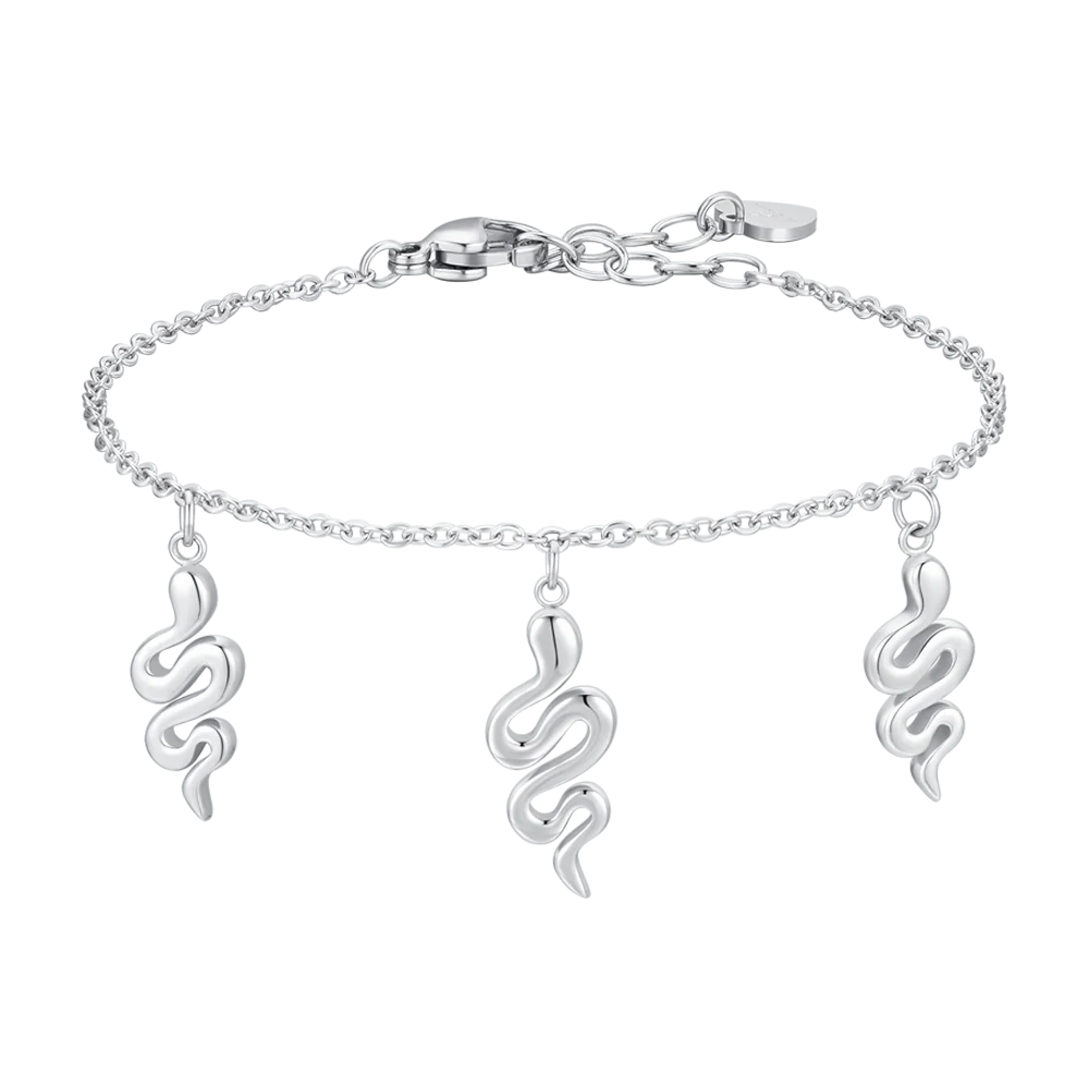 BRACCIALE DONNA IN ACCIAIO CON SERPENTI